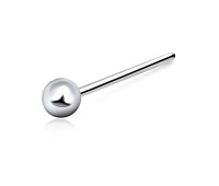 2.5mm Ball Shaped Silver Straight Nose Stud NSKA-63